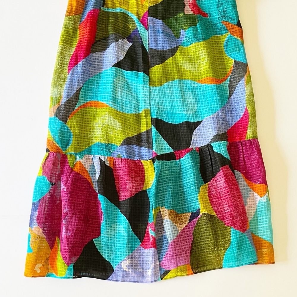 Marie Oliver Maya Printed Seersucker Midi Dress in Jewel - Picture 8 of 13